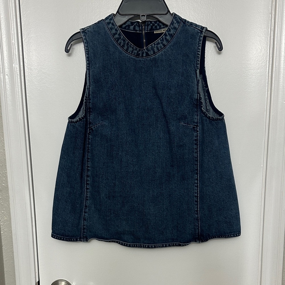 Vintage Holding Horses Indigo Denim Sleeveless Top